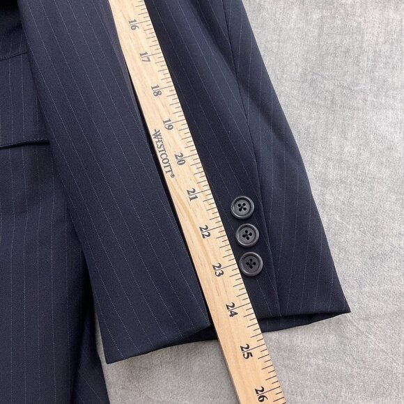 Brooks Brothers Blazer‎ Men 48 Blue Pinstripe Bespoke Classic Career USA VTG - Picture 5 of 13